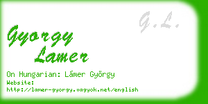 gyorgy lamer business card