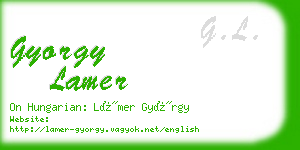 gyorgy lamer business card